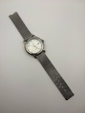 Chereskin Oversized Silver Men’s Watch Mesh Band New Battery (Read Full Listing)